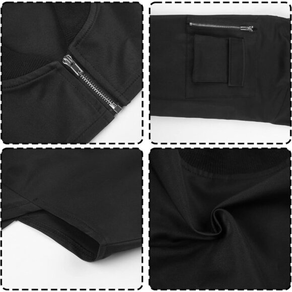 Reflective Rave Crop Top Long Sleeve Shrug for Women Nightclub Party - Picture 5 of 5